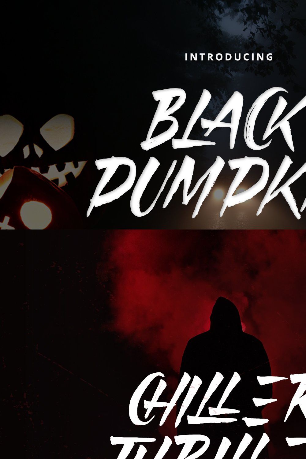 Black Pumpkin - Horror Display Font pinterest preview image.