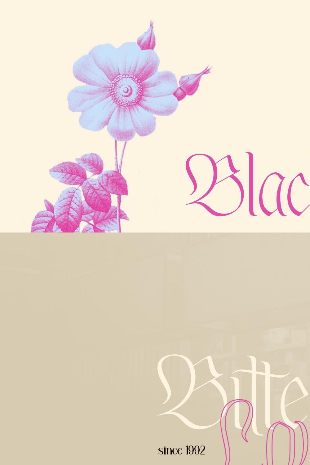 Black Pytter Typeface pinterest preview image.