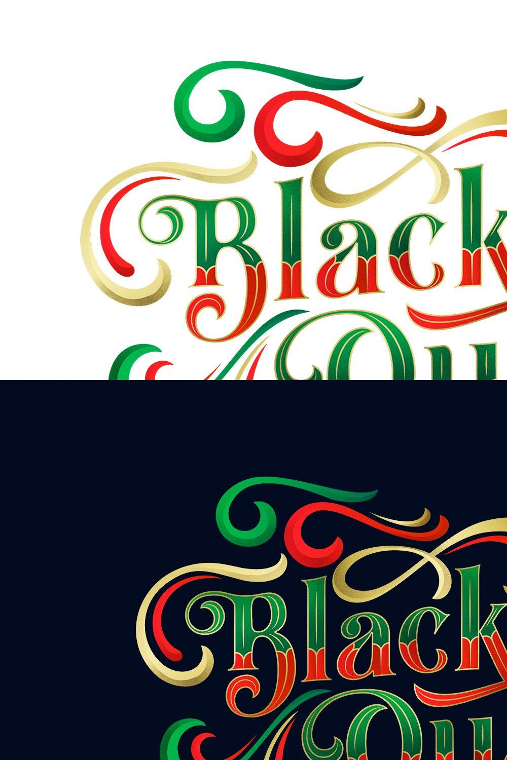 Black Quality Typeface pinterest preview image.