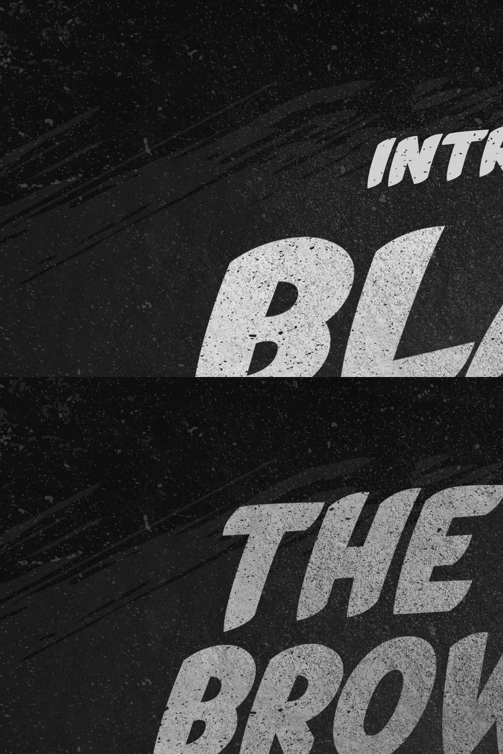 Black Sharp a Bold Font pinterest preview image.