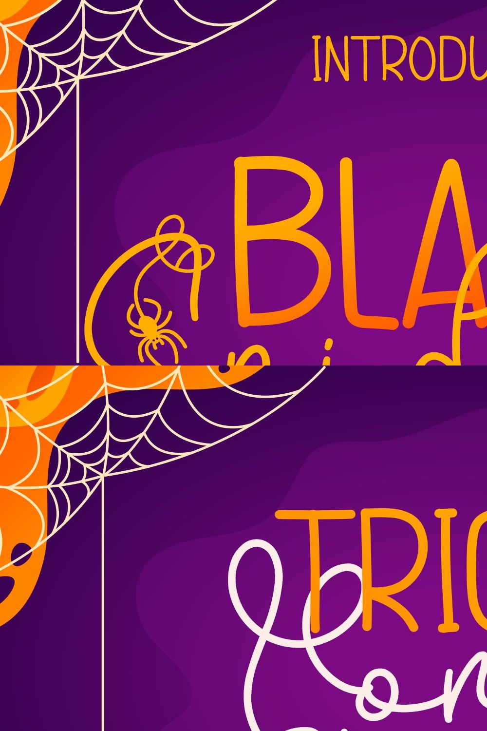 Black Spidey | Halloween Font pinterest preview image.