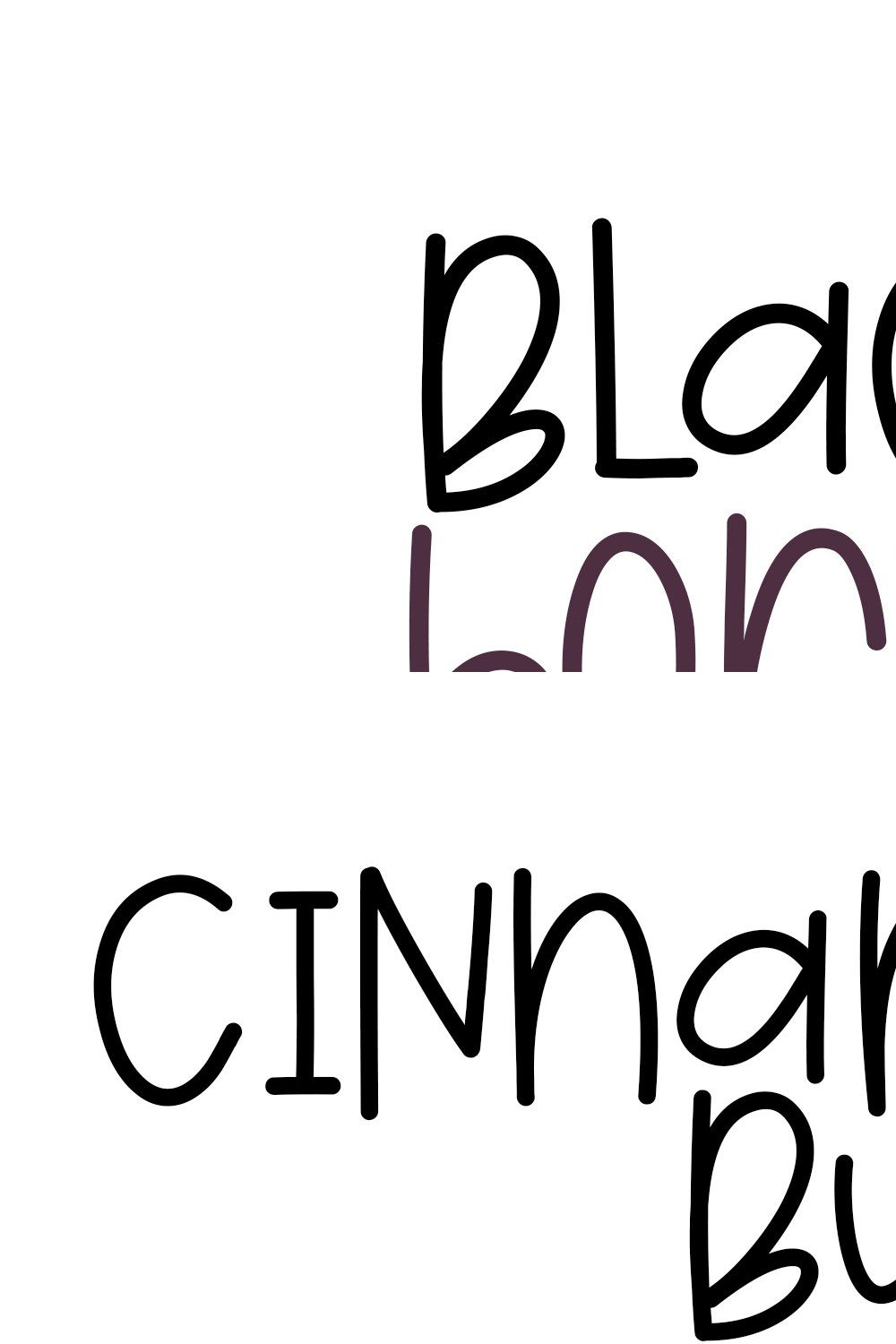 Blackberry - Quirky Handwritten Font pinterest preview image.