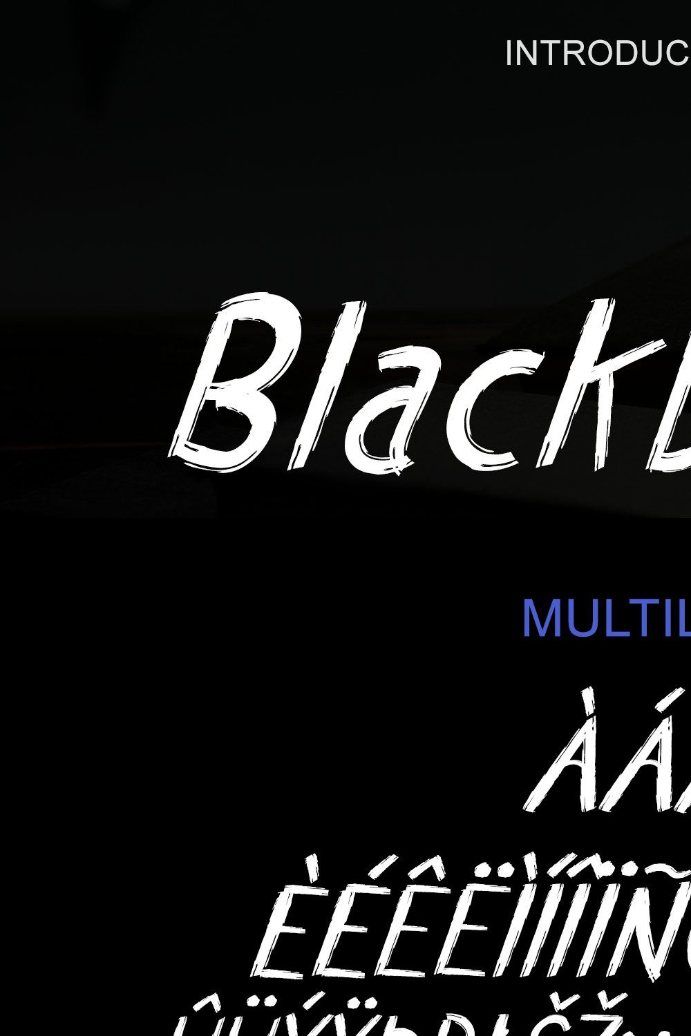 Blackbook - Brush font pinterest preview image.
