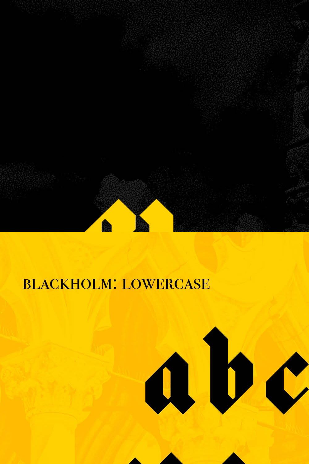 Blackholm - Blackletter font pinterest preview image.