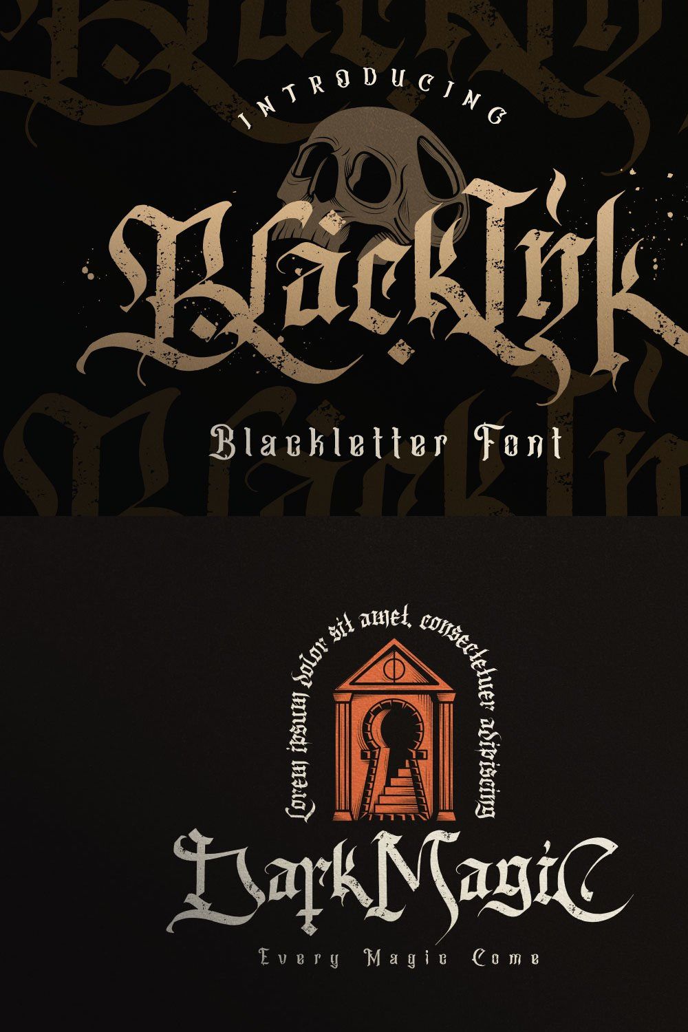 Blackink - Blackletter Font pinterest preview image.