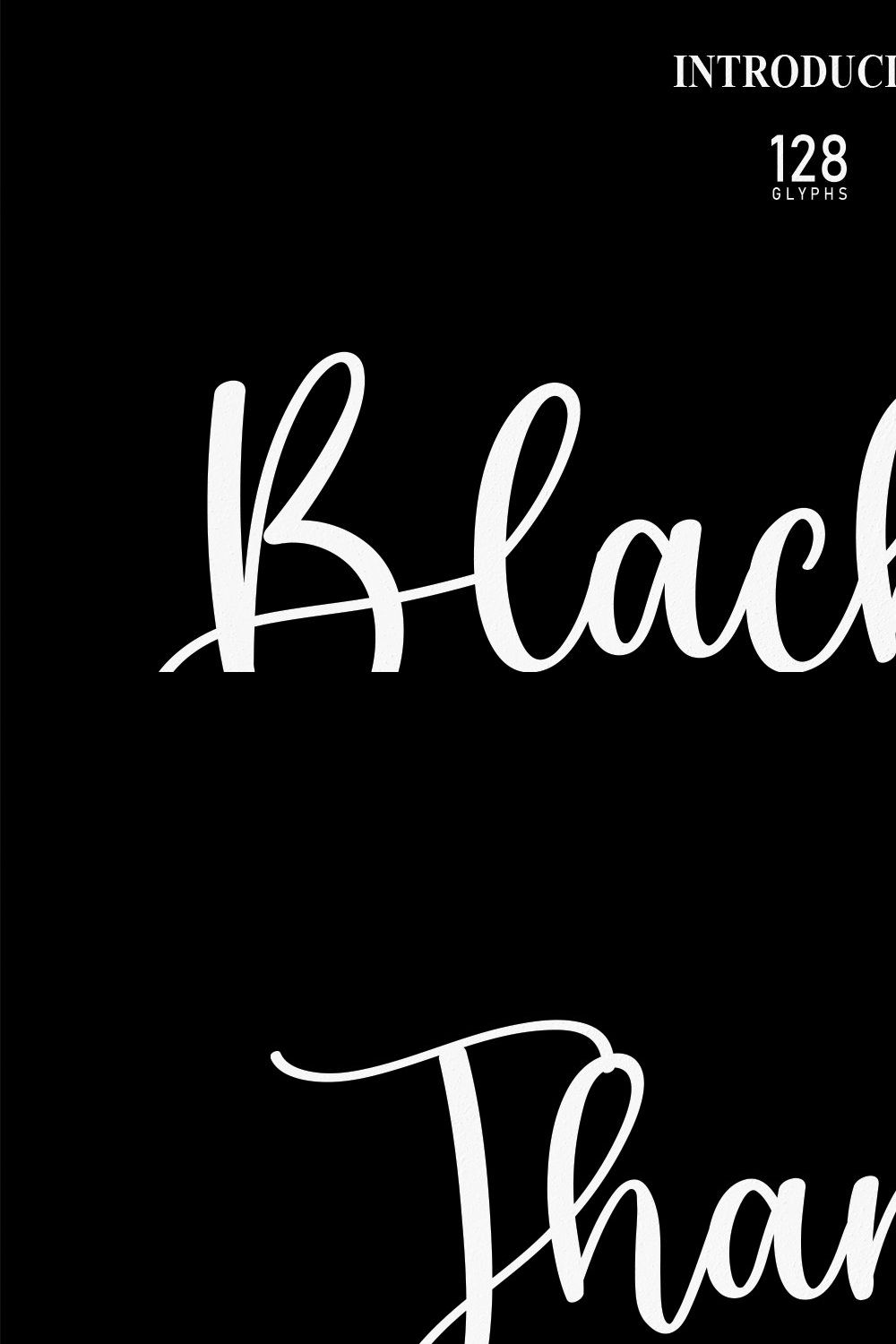 Blackink | Script Font pinterest preview image.