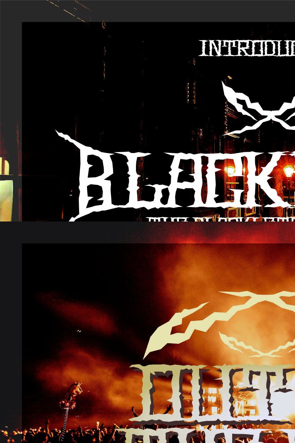 Blacknite - Blackletter Font pinterest preview image.