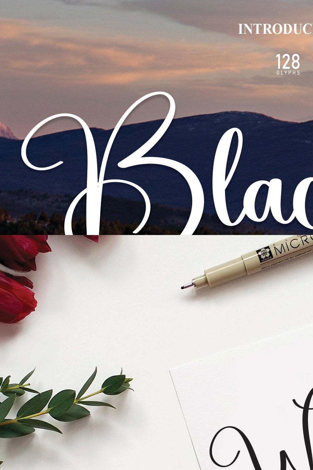 Blackside | Script Font pinterest preview image.