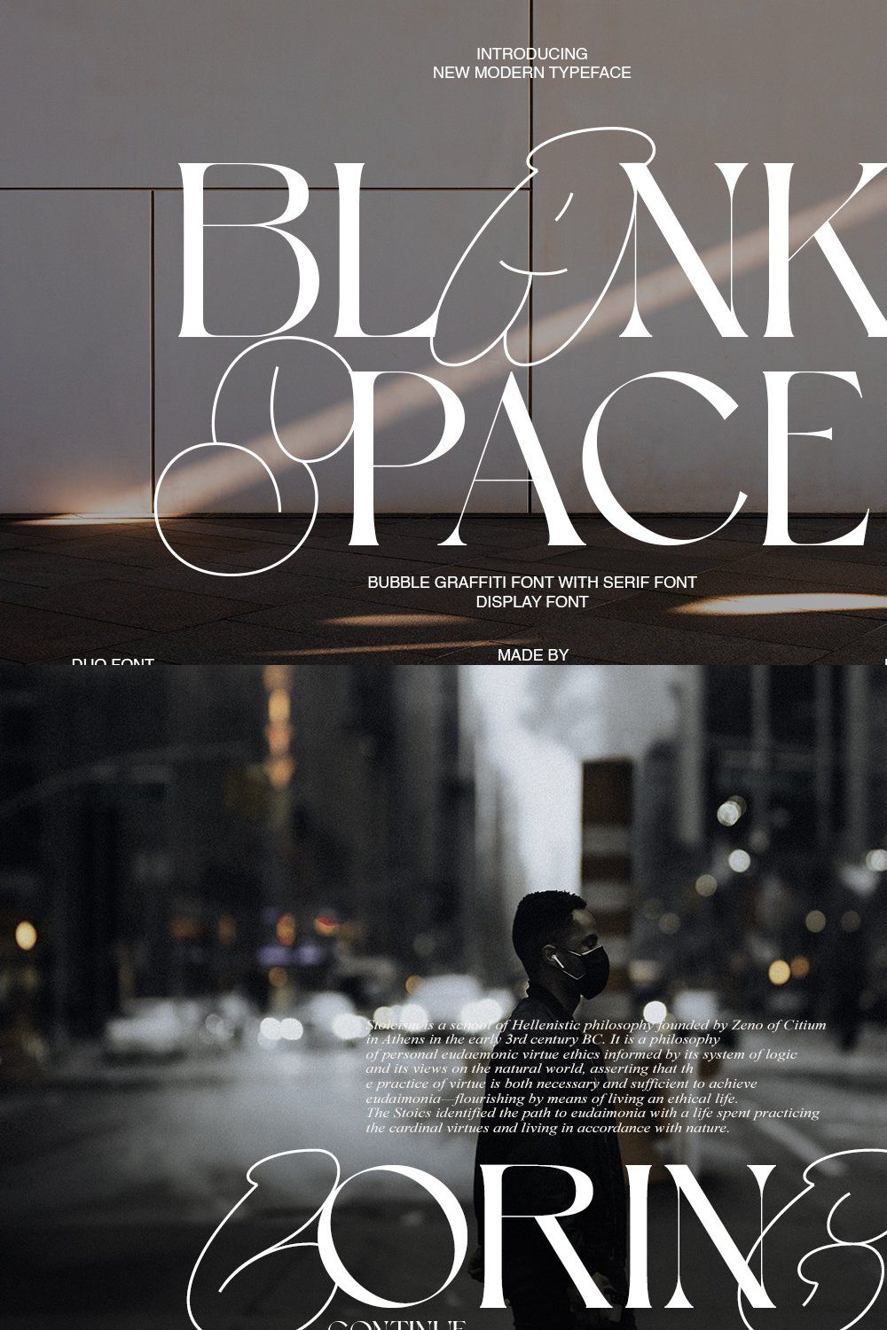 Blank Space | Modern Display pinterest preview image.