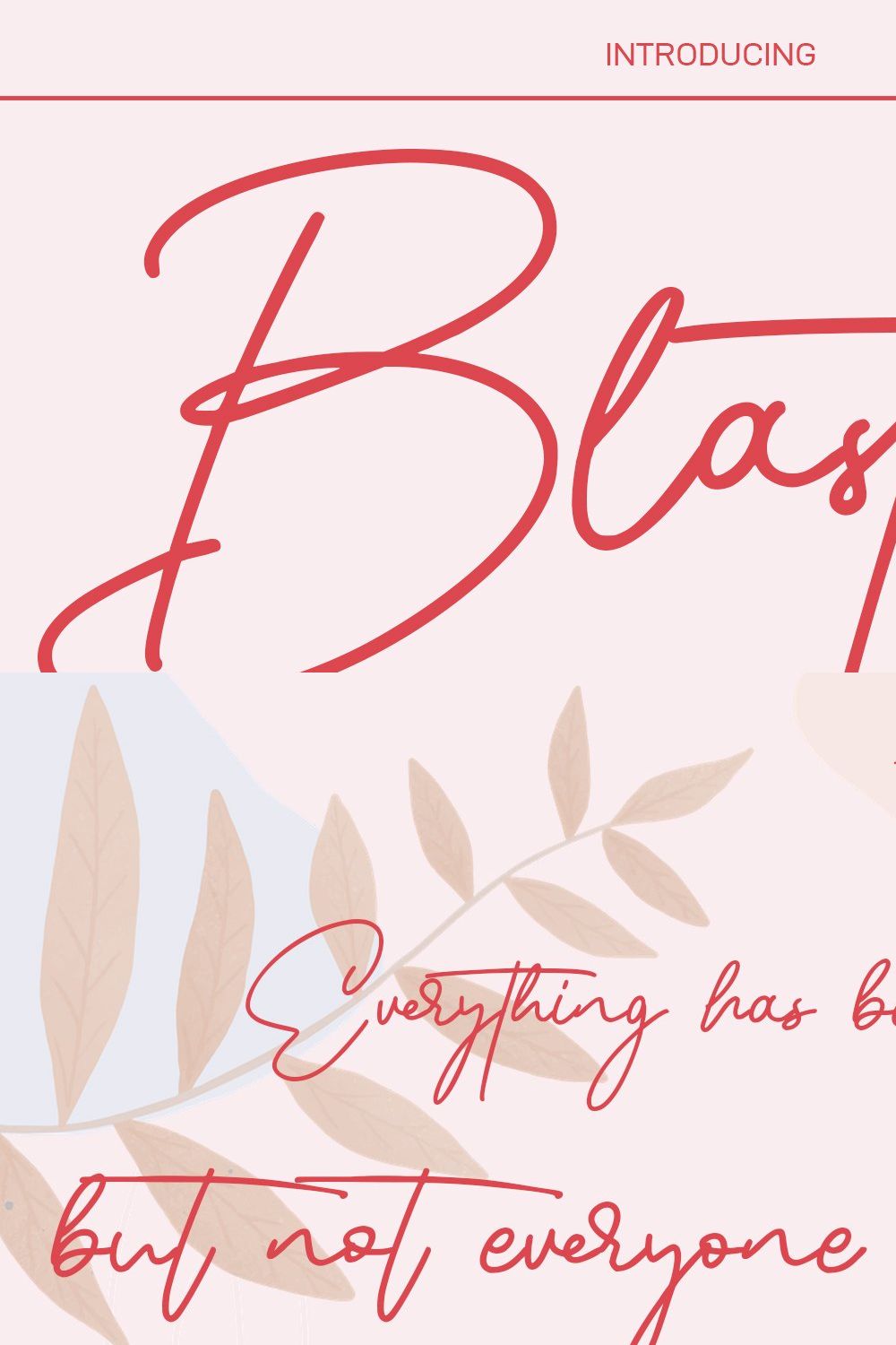 Blastiks Signature Font pinterest preview image.