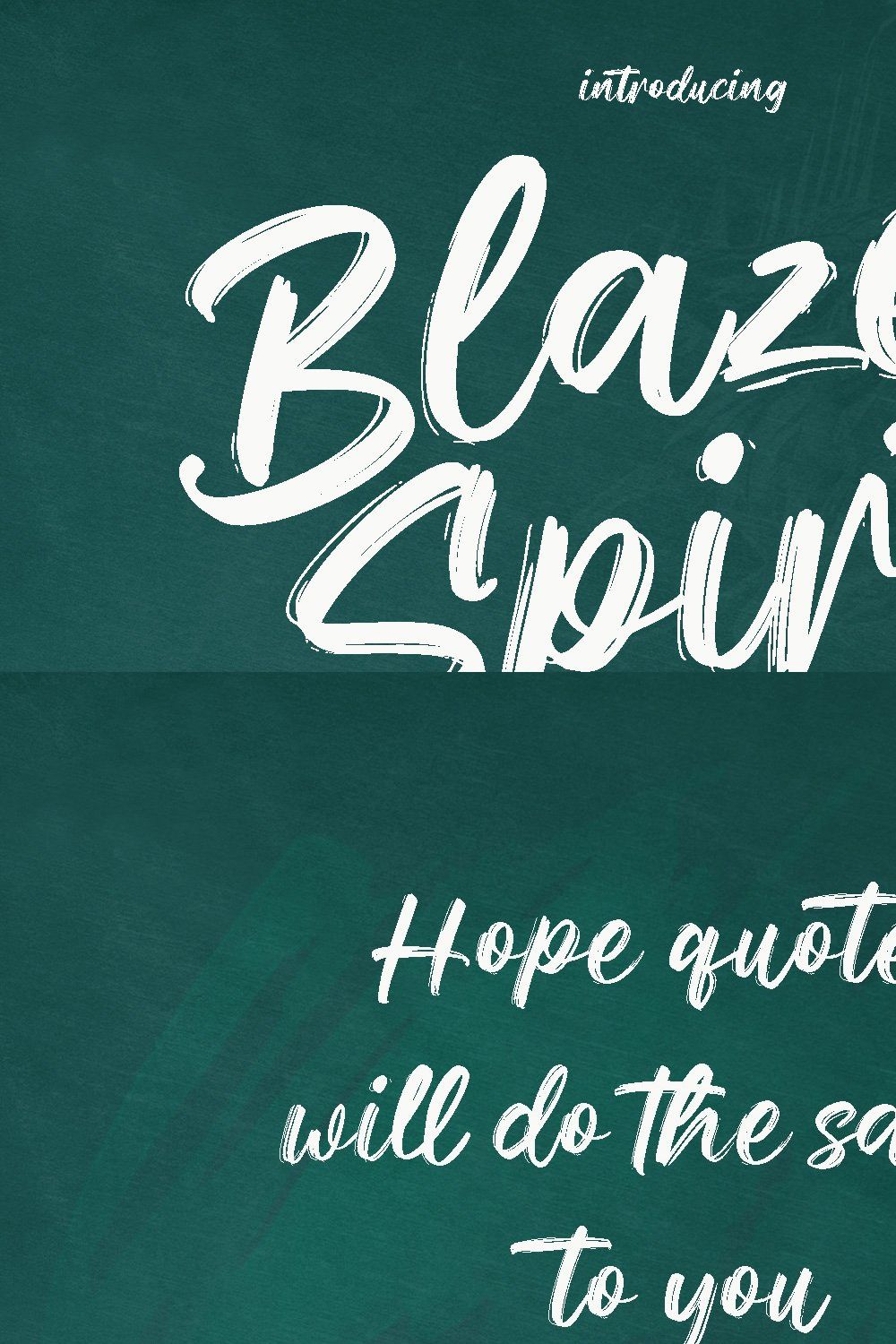 Blaze Spirit Brush Script Font pinterest preview image.