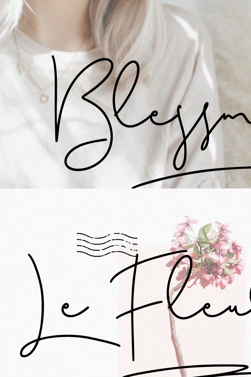 Blessmoon Font pinterest preview image.