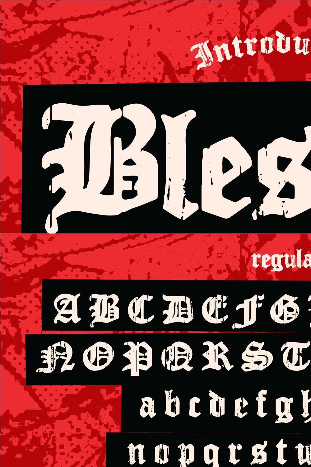Blestem – Gothic Horror Typeface pinterest preview image.