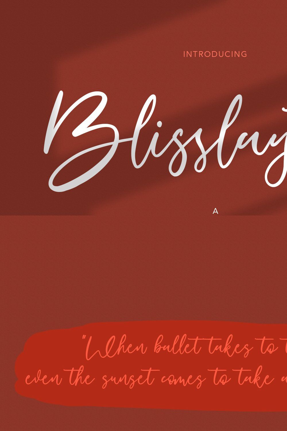 Blisslayton Script Font pinterest preview image.