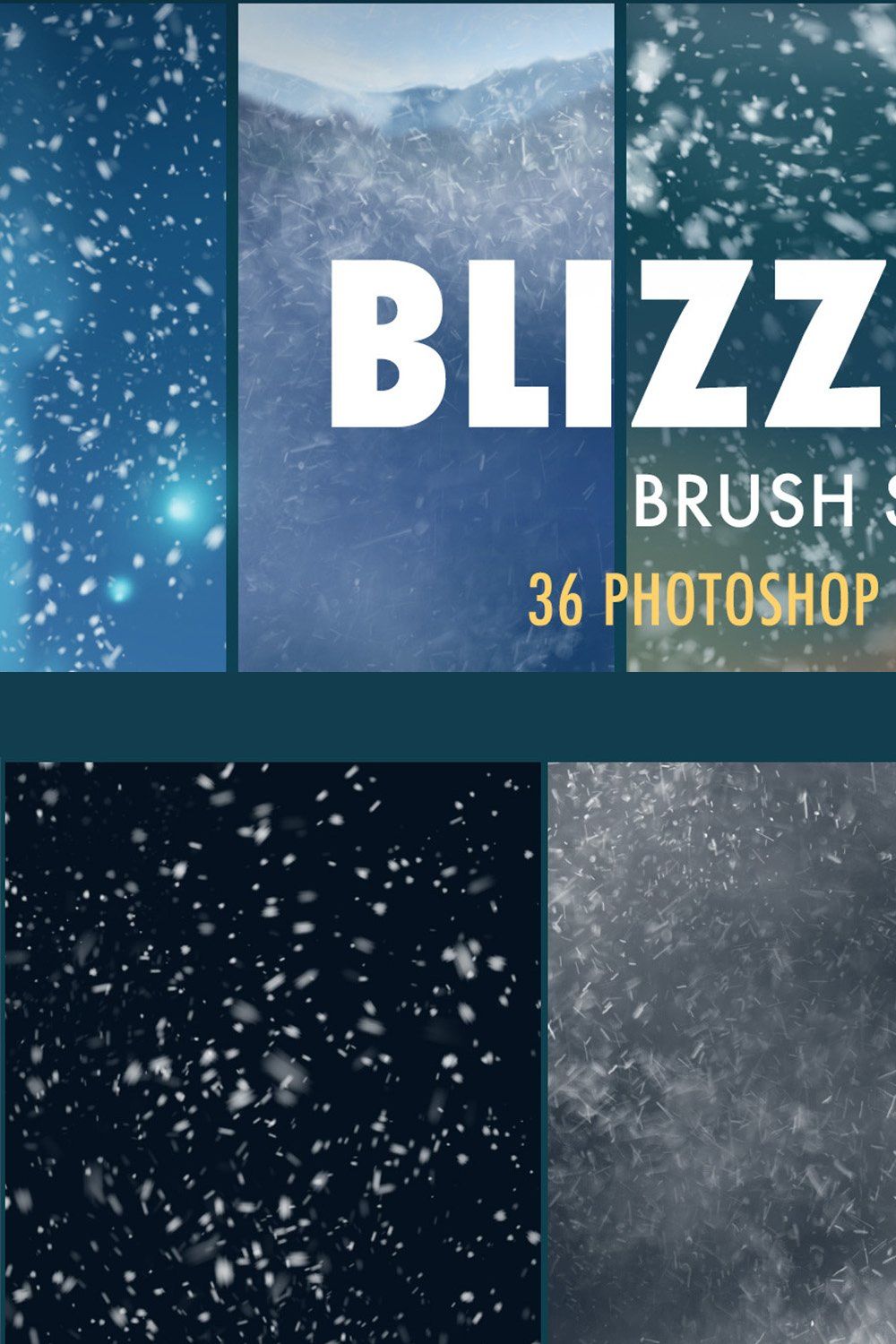 Blizzard brush set pinterest preview image.