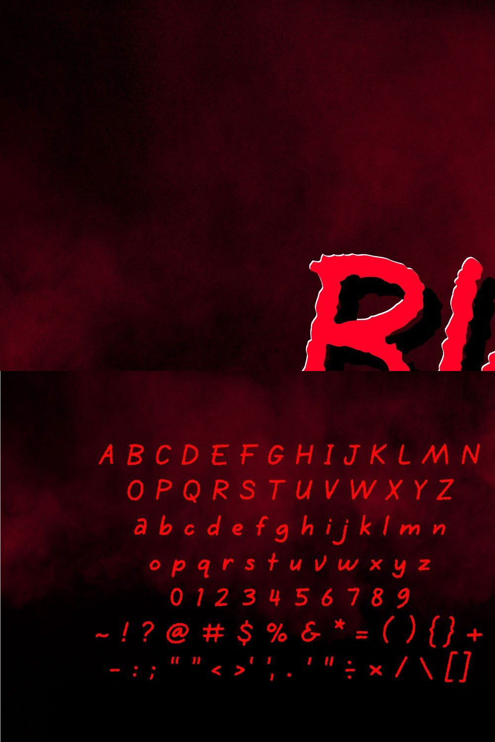 Blodys - Halloween Bloody Font pinterest preview image.