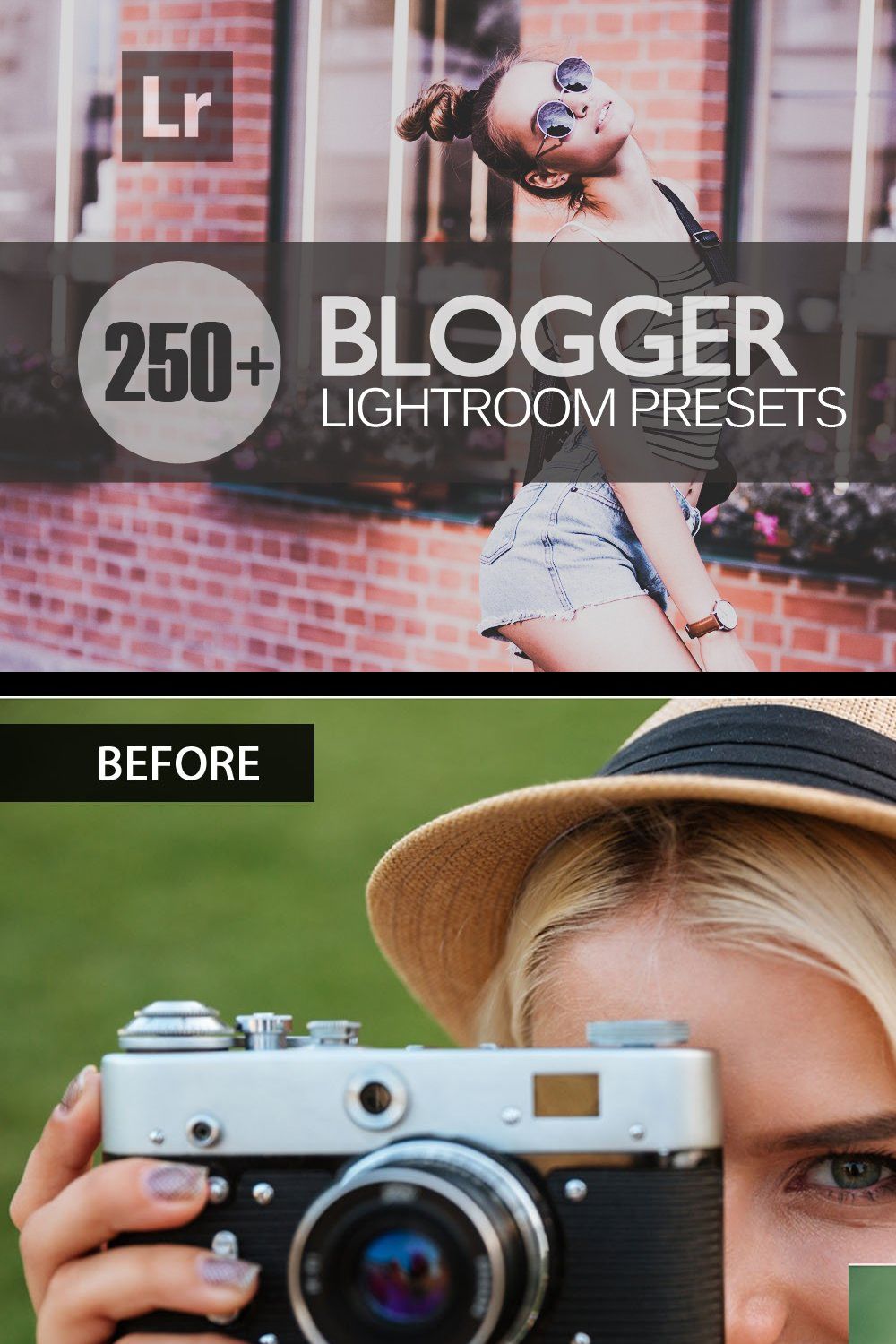 Blogger Lightroom Presests bundle pinterest preview image.