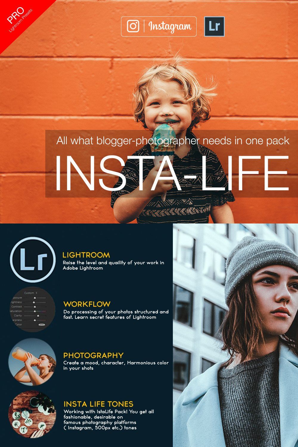 Blogger Lightroom Presets pinterest preview image.