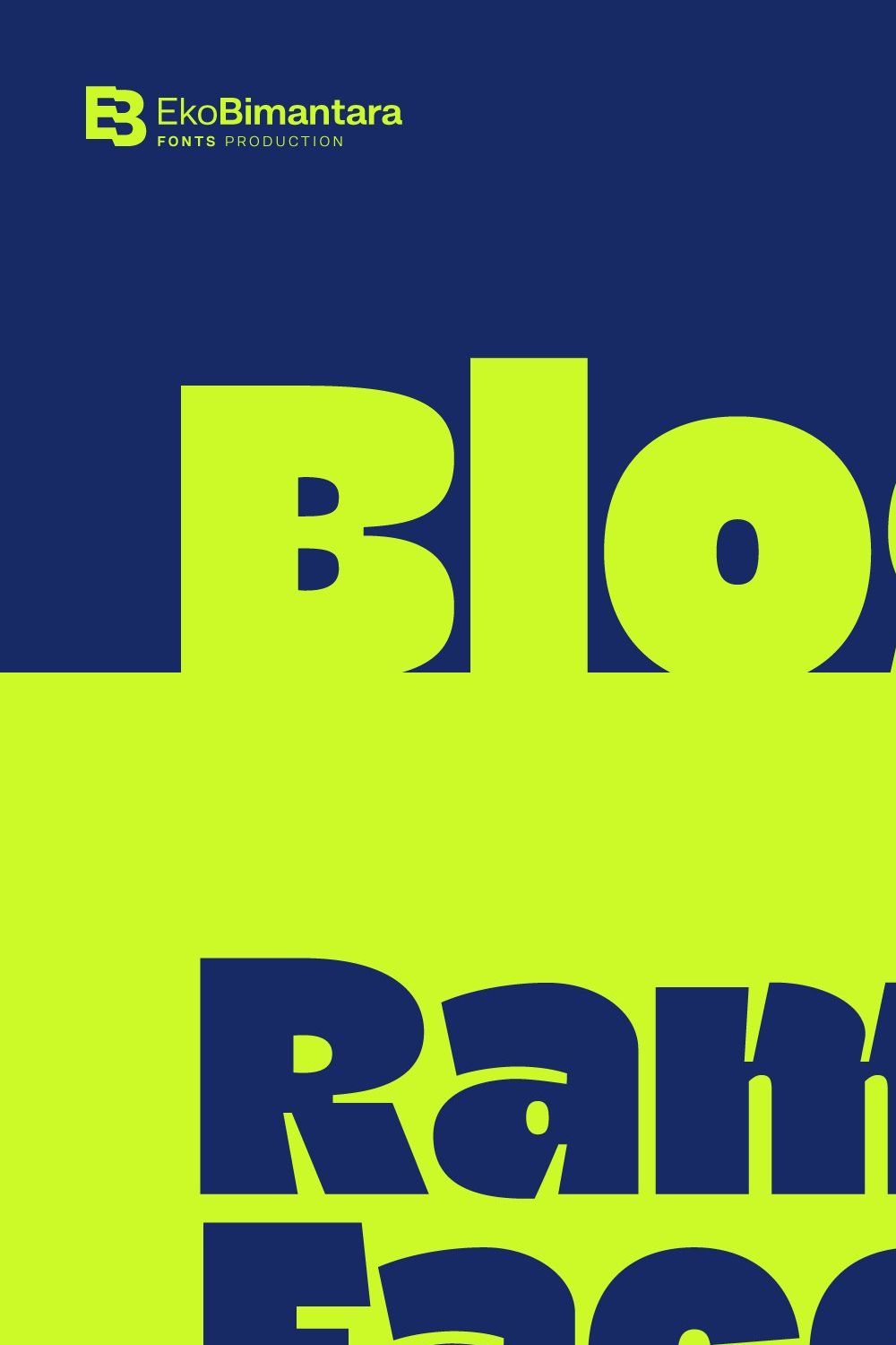 Blogh; Fat and Quirky Display Font pinterest preview image.