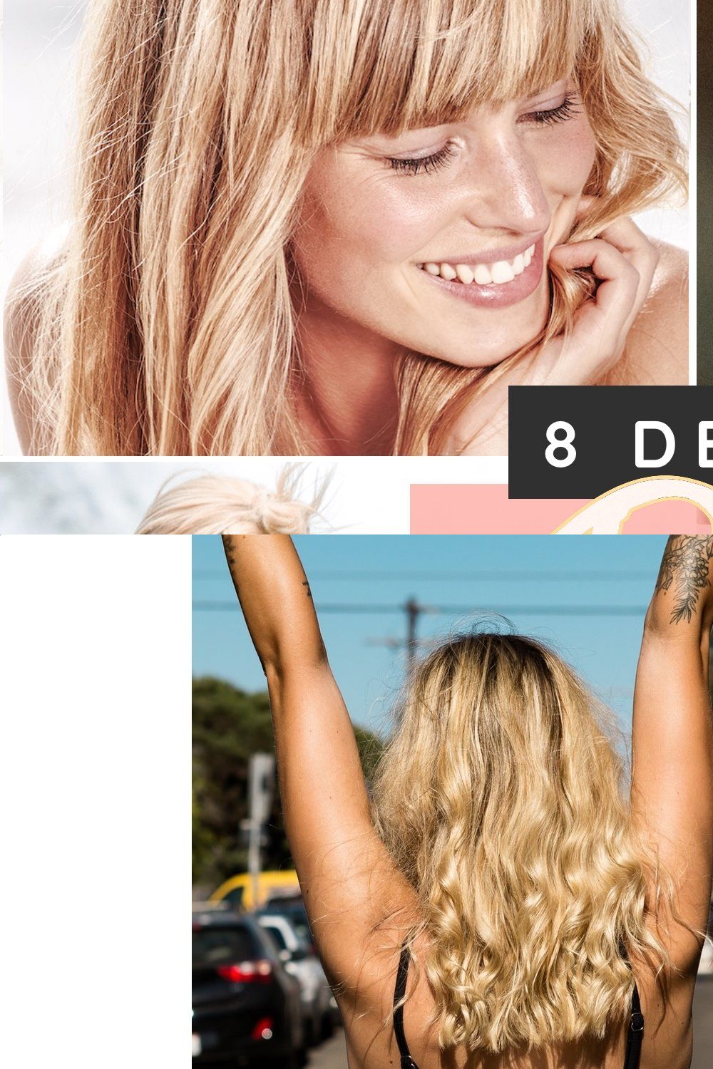 Blond hair Lightroom desktop presets pinterest preview image.