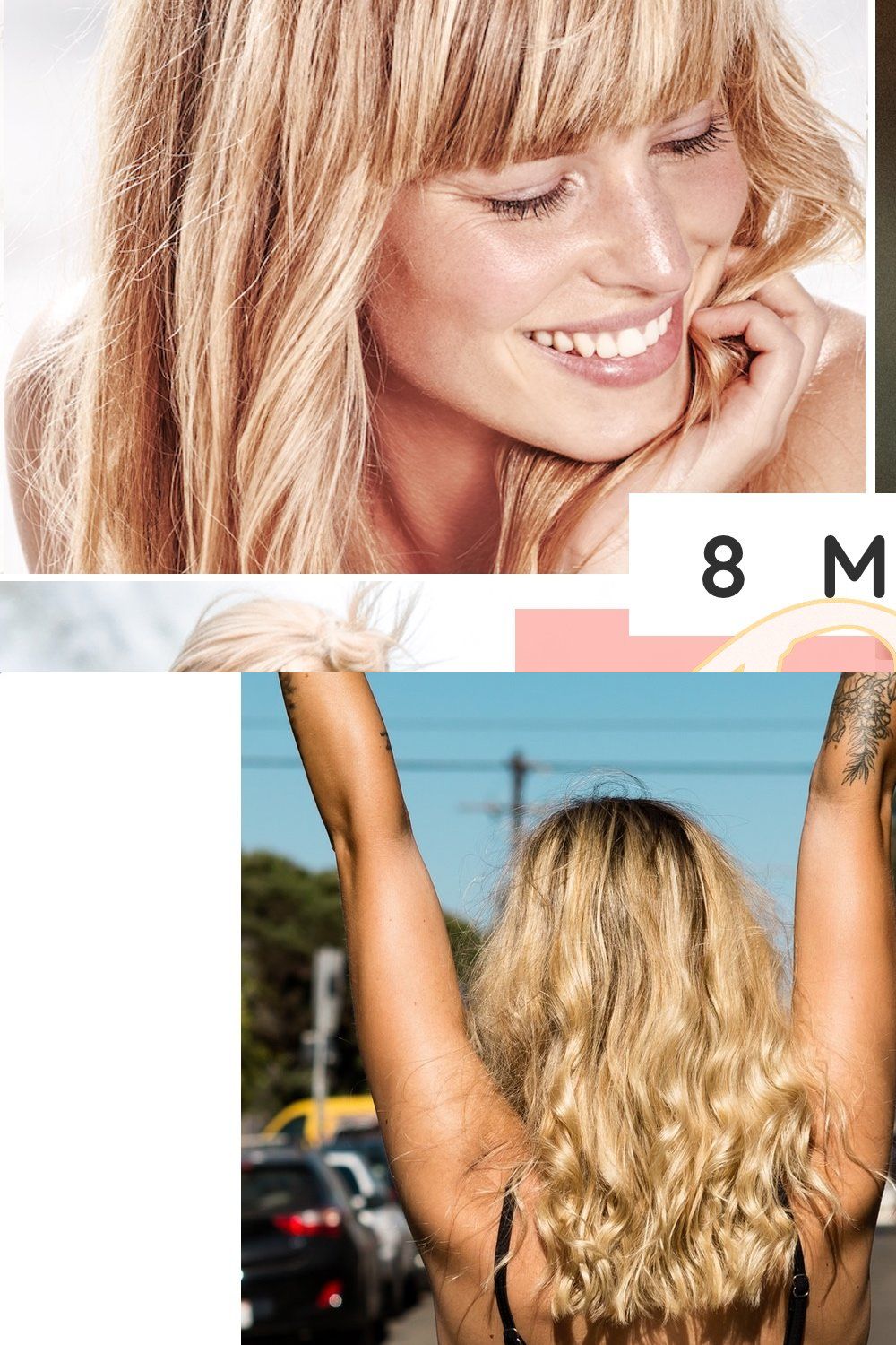 Blonde hair Lightroom mobile presets pinterest preview image.