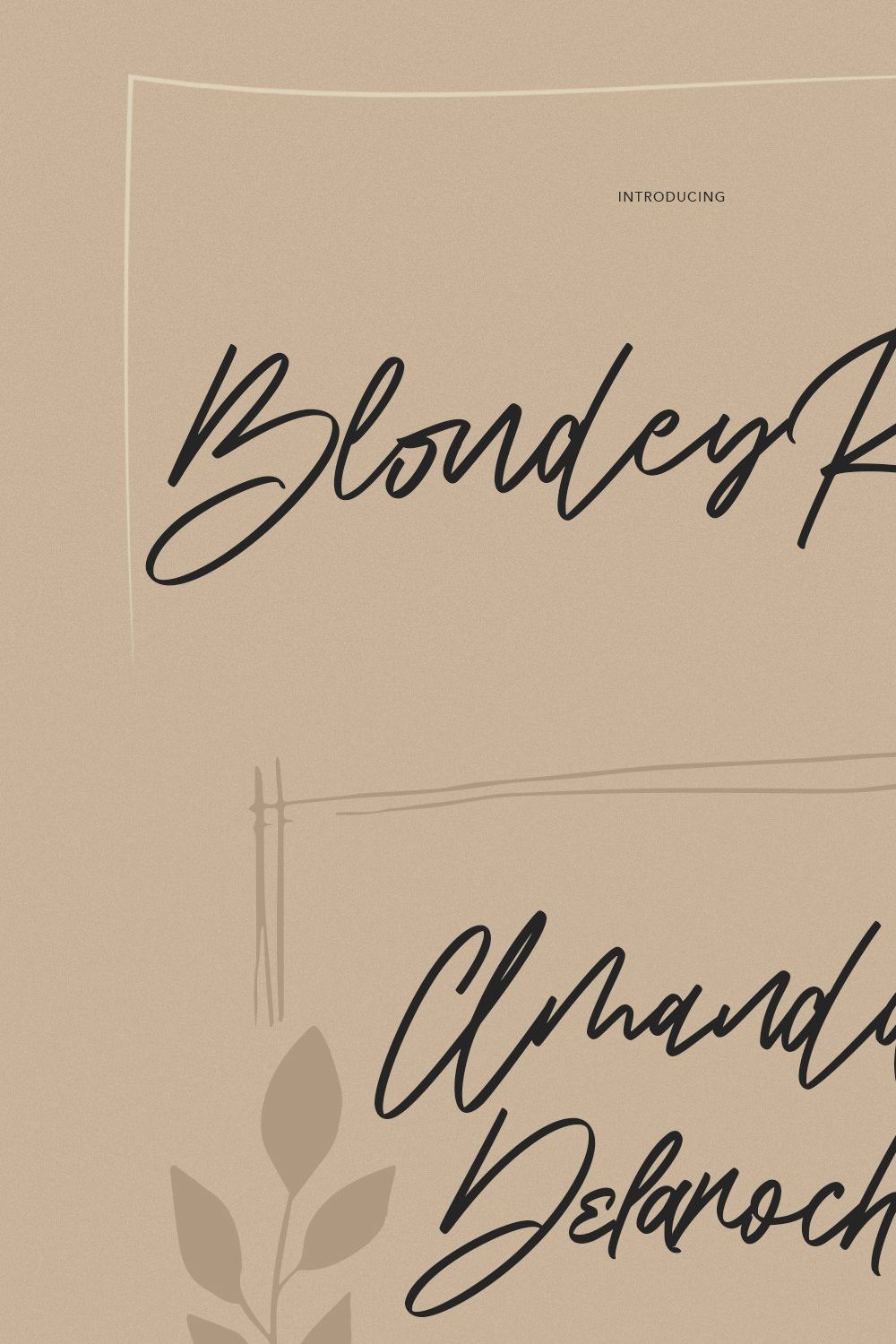 Blondey Rich Signature Script Font pinterest preview image.