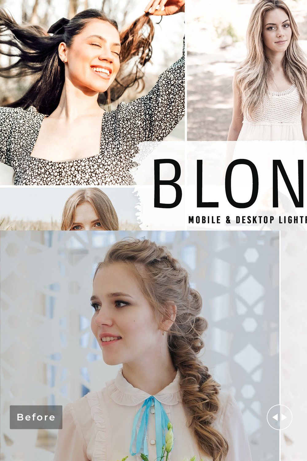 Blondie Pro Lightroom Presets pinterest preview image.