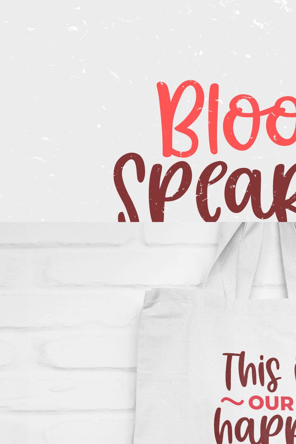 Bloods Spearing | handwritten font pinterest preview image.