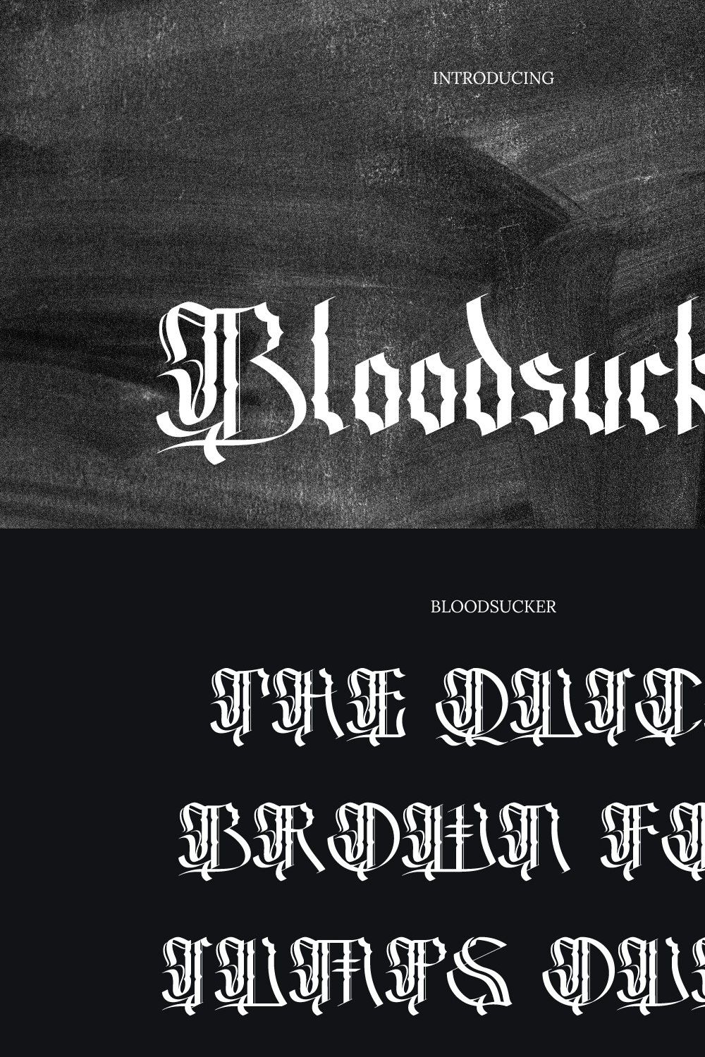 Bloodsucker Modern Blackletter pinterest preview image.