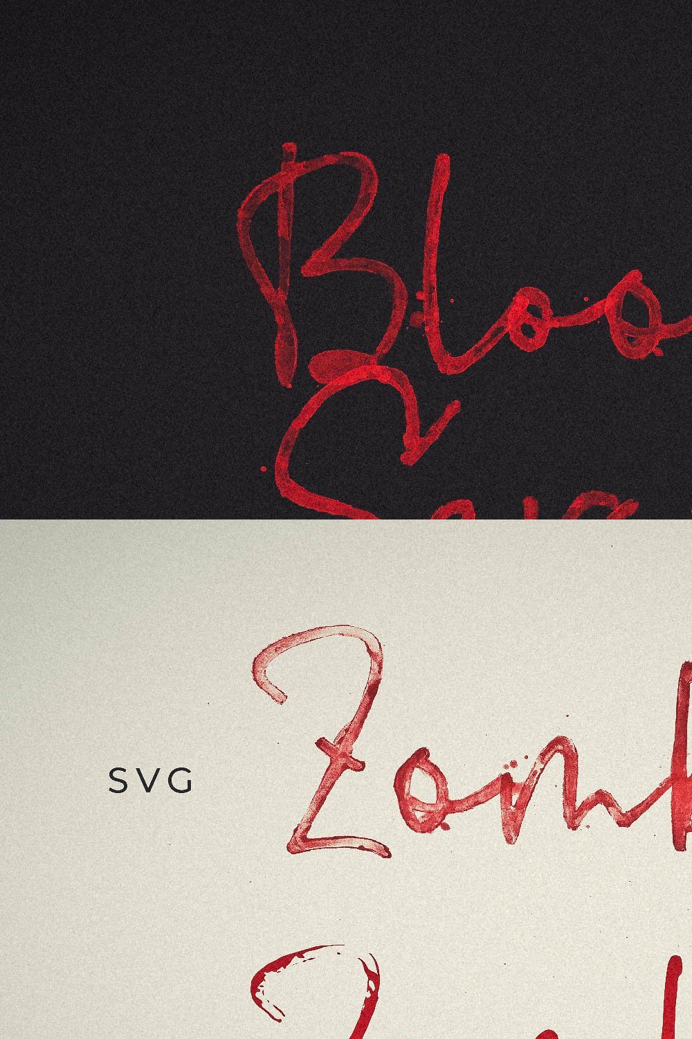 Bloody Script SVG Font pinterest preview image.