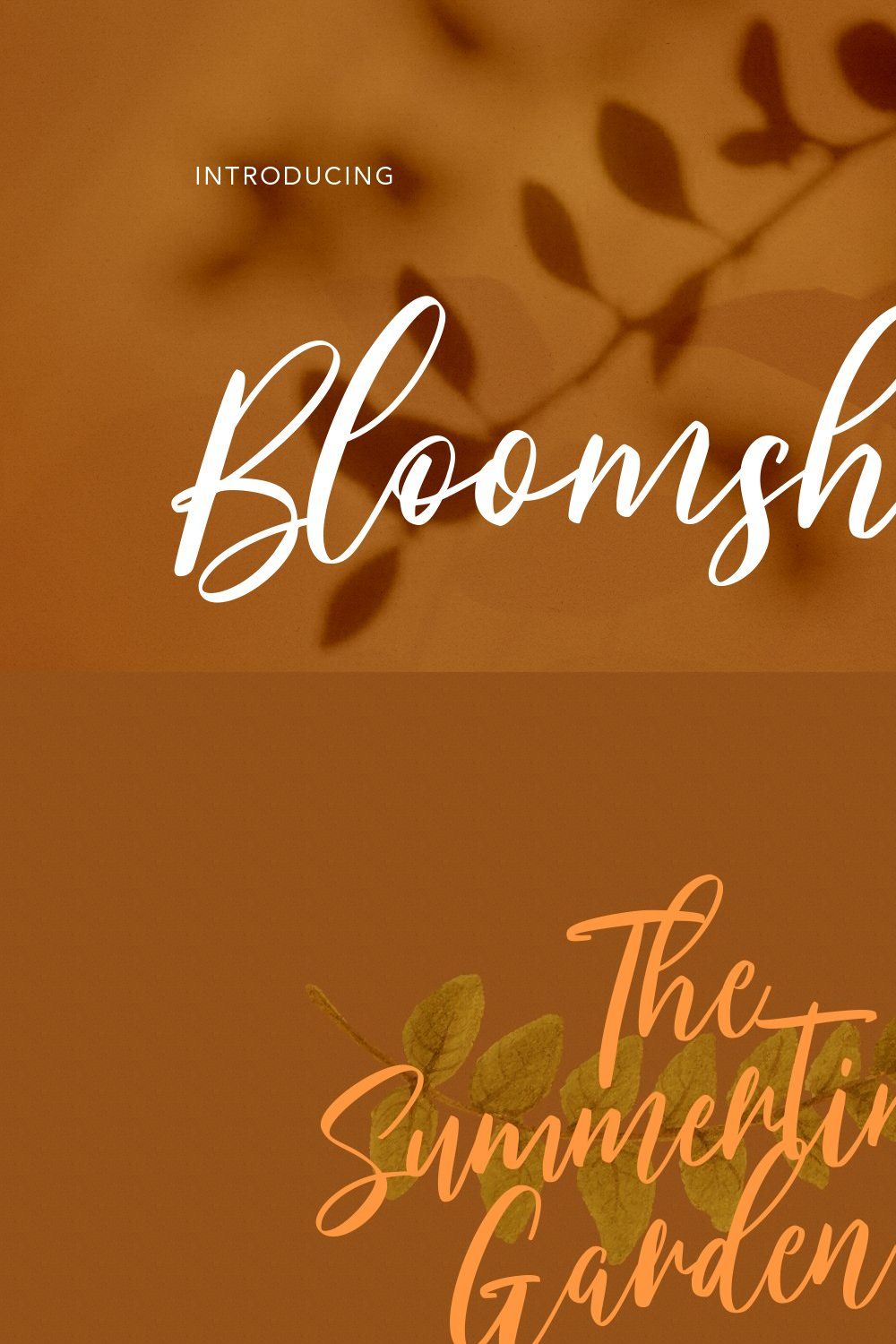 Bloomshine Script Font pinterest preview image.