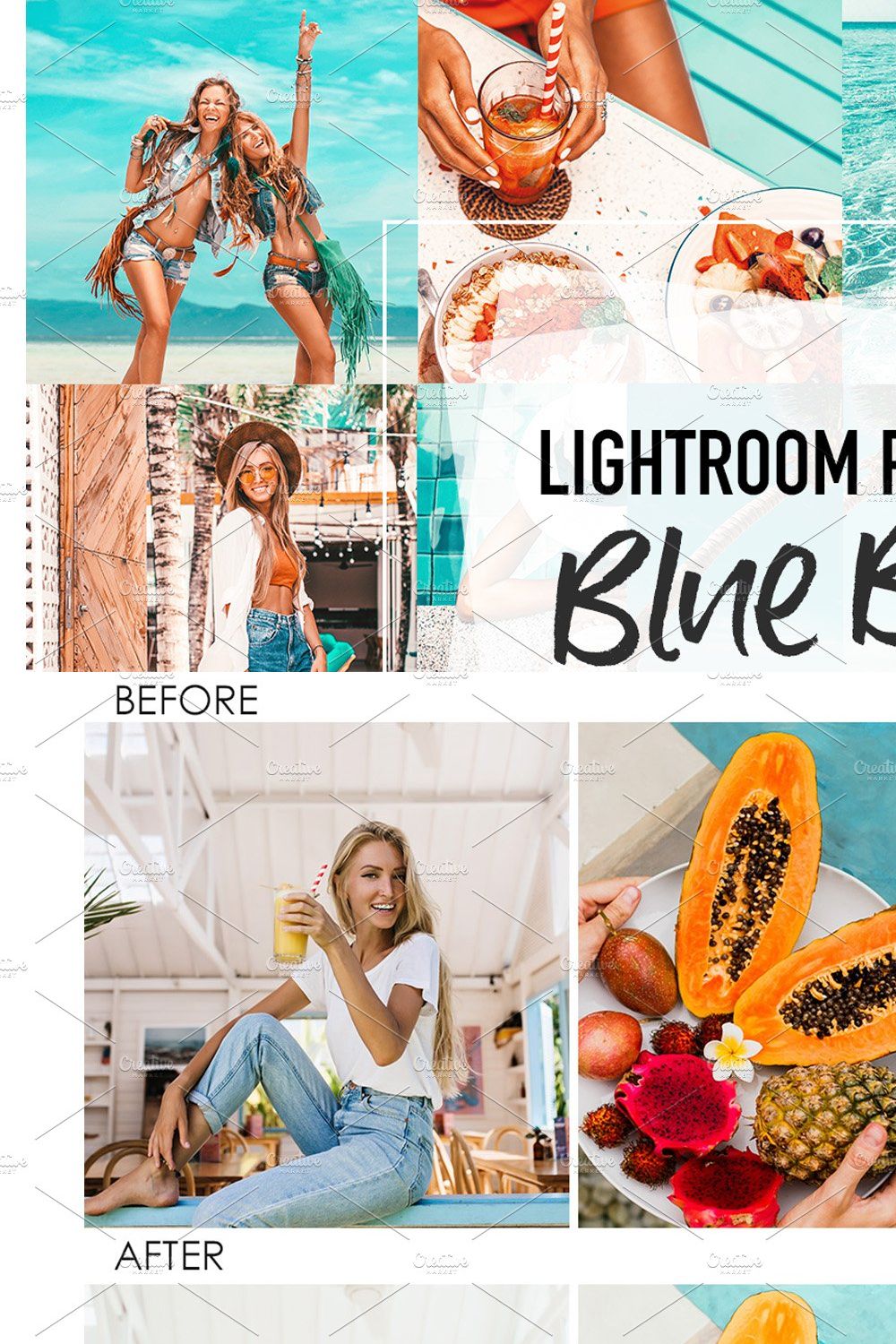 BLUE BAY 4 Lightroom Presets pinterest preview image.