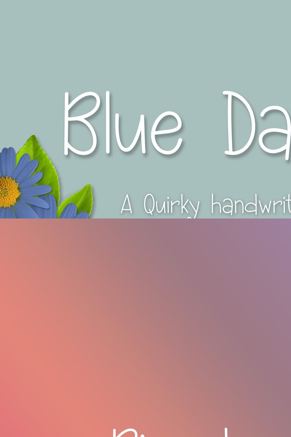 Blue Daisy pinterest preview image.