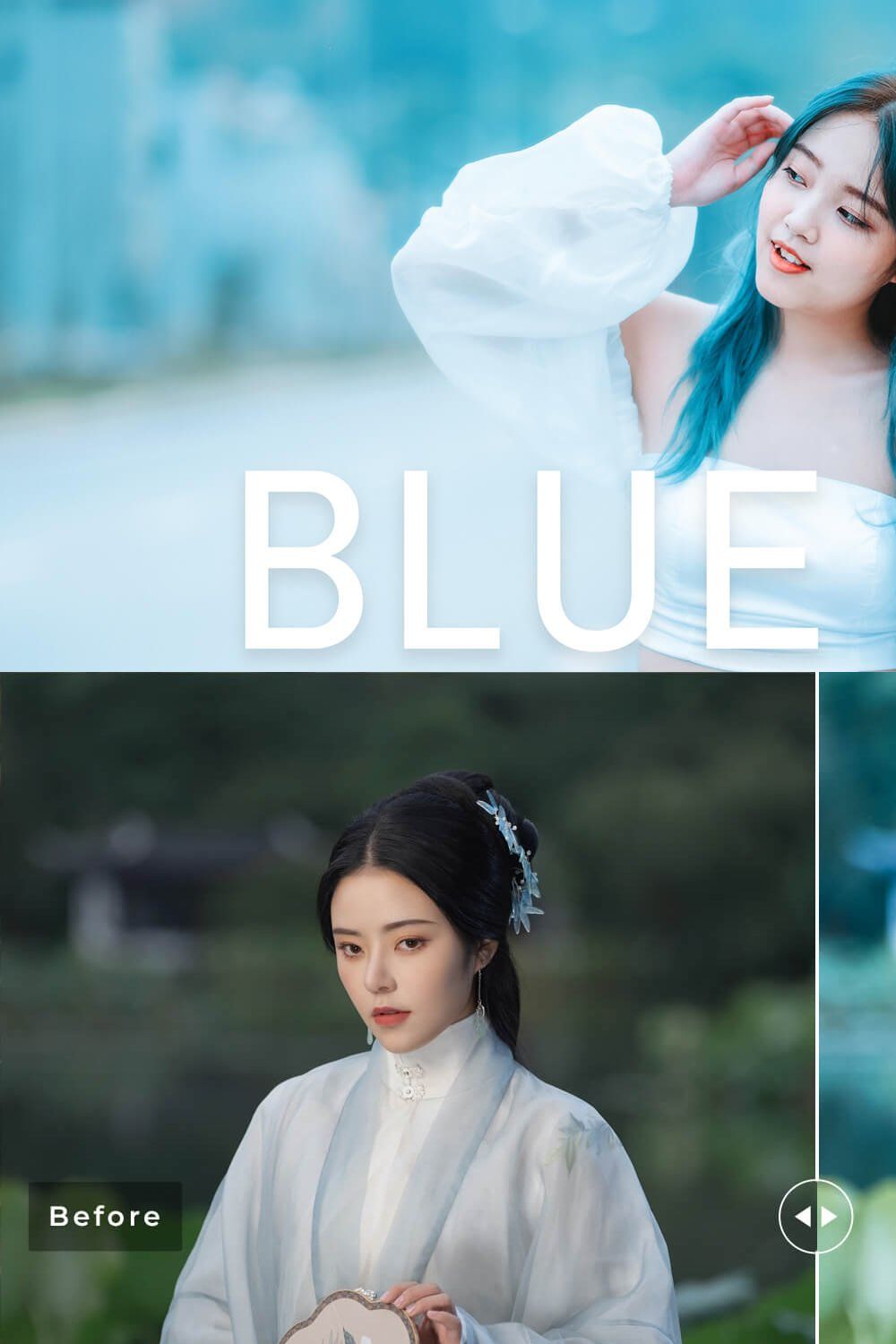 Blue Opal Pro Lightroom Presets pinterest preview image.