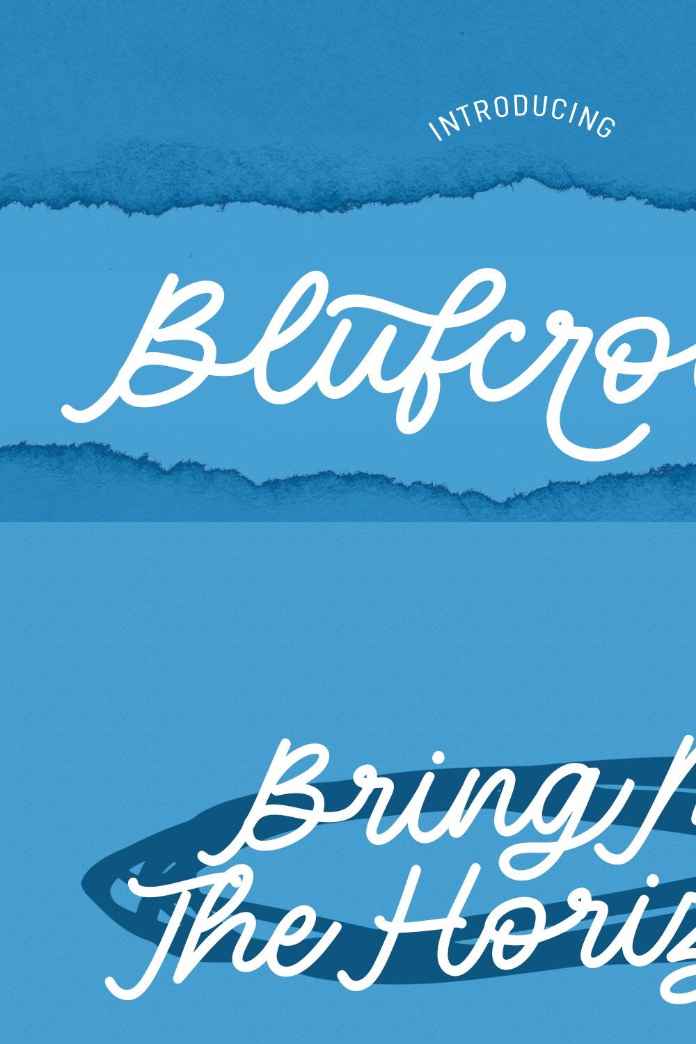 Blufcrowds Classic Script Font pinterest preview image.