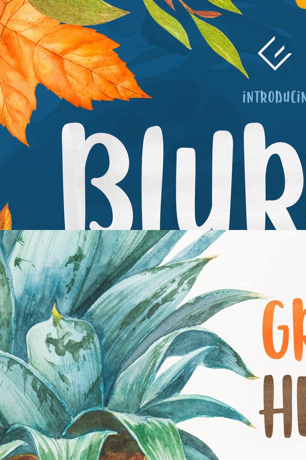Bluristy - Fun Brush Font pinterest preview image.