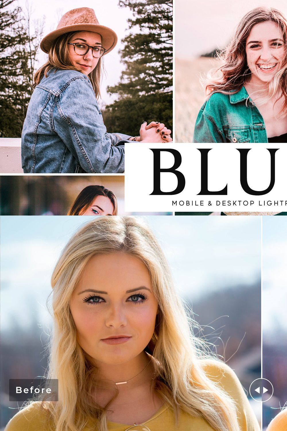 Blush Pro Lightroom Presets pinterest preview image.