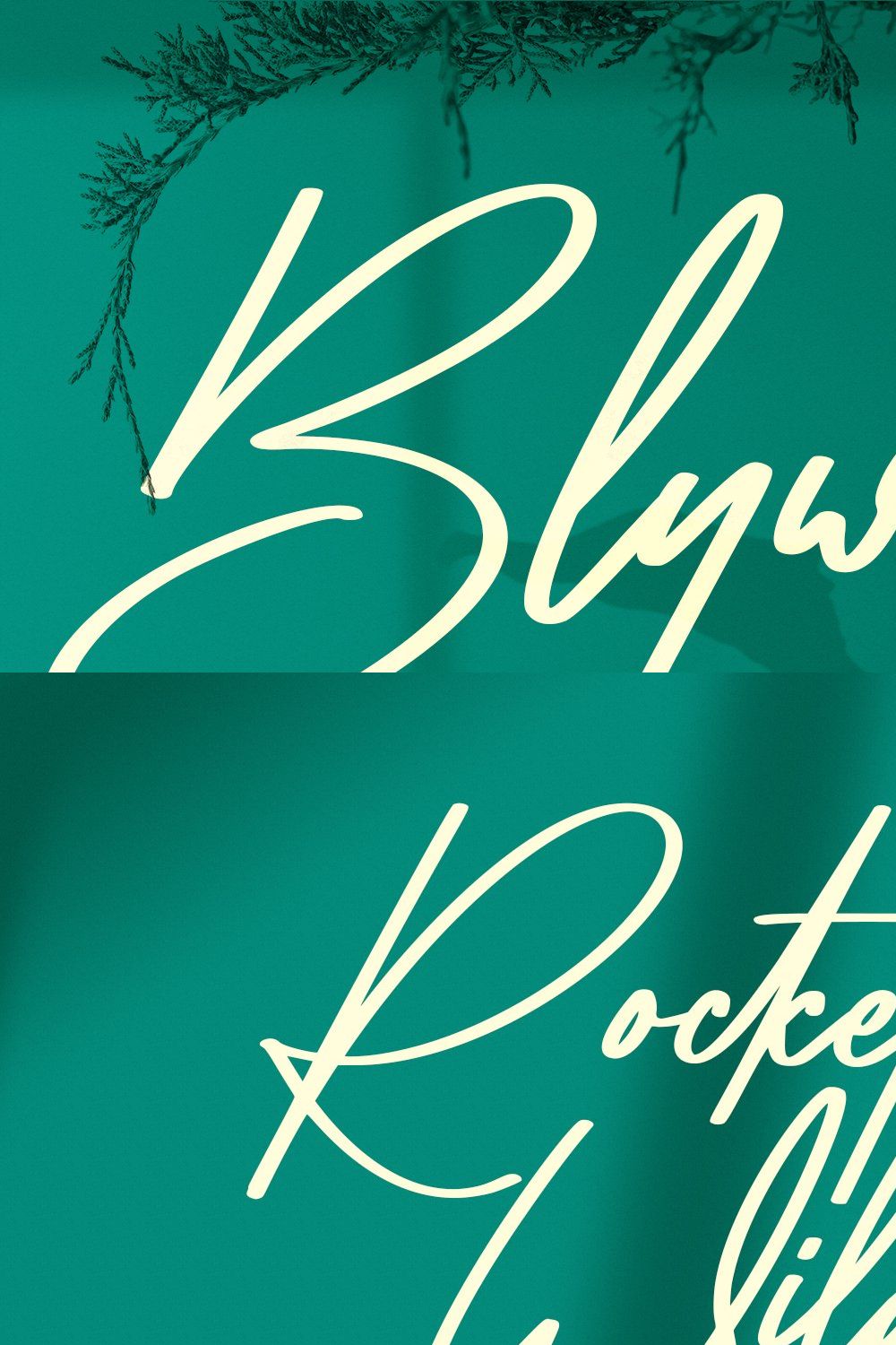 Blywoofs Signature Font pinterest preview image.