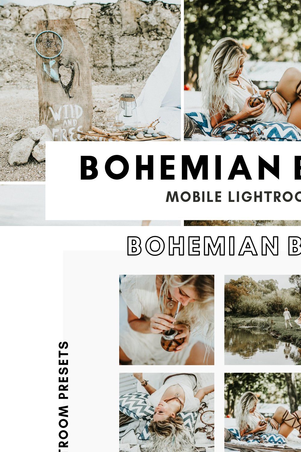 Bohemian Blogger Lightroom Presets pinterest preview image.