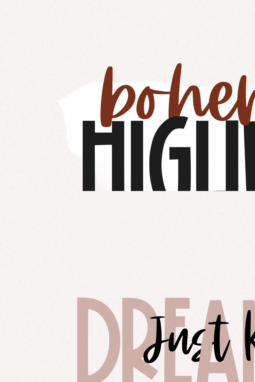 Bohemian Highway | Script Font Duo pinterest preview image.