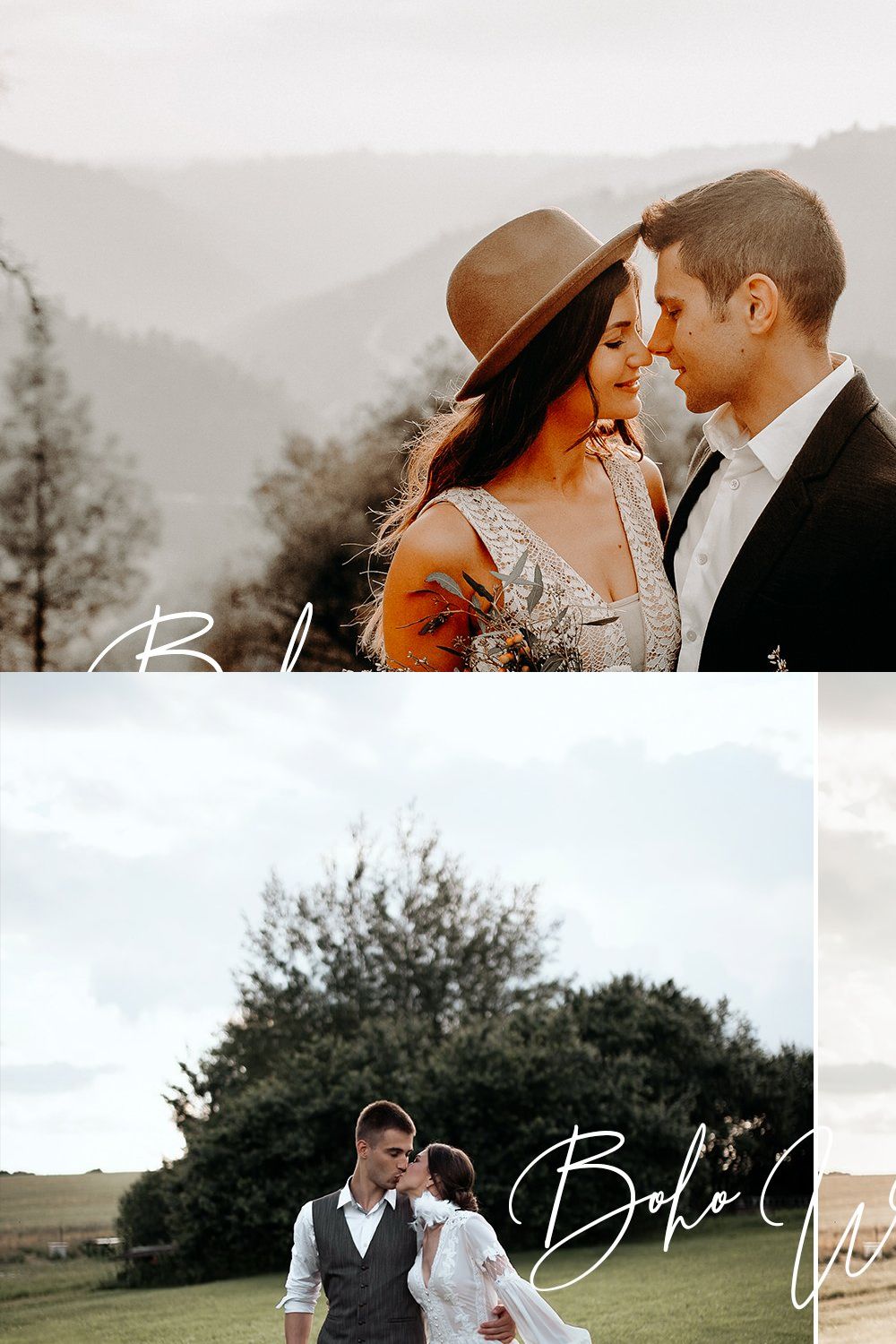 Boho Wedding Lightroom Presets Pack pinterest preview image.