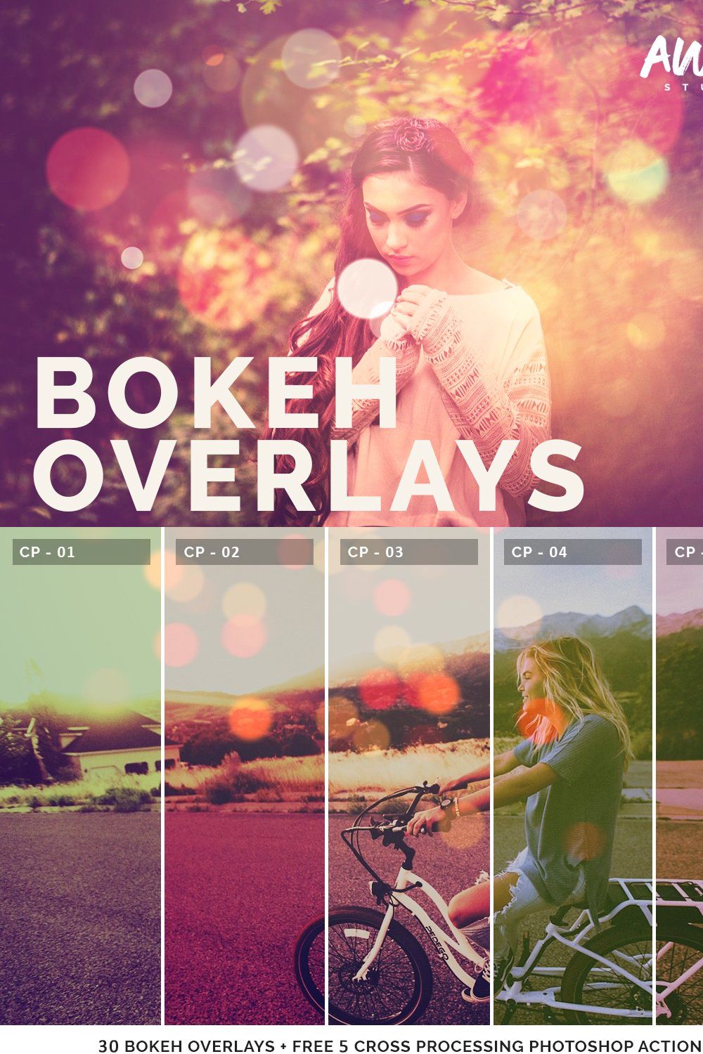Bokeh - Photo Overlays pinterest preview image.