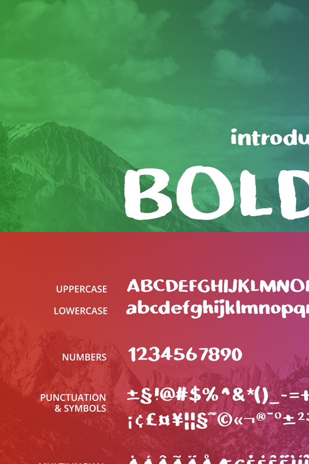 Boldera brush font pinterest preview image.