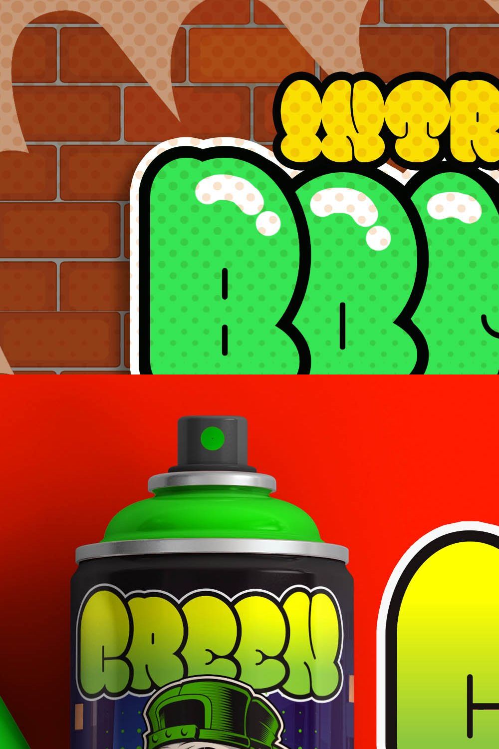 Bomber Throw Graffiti Font pinterest preview image.