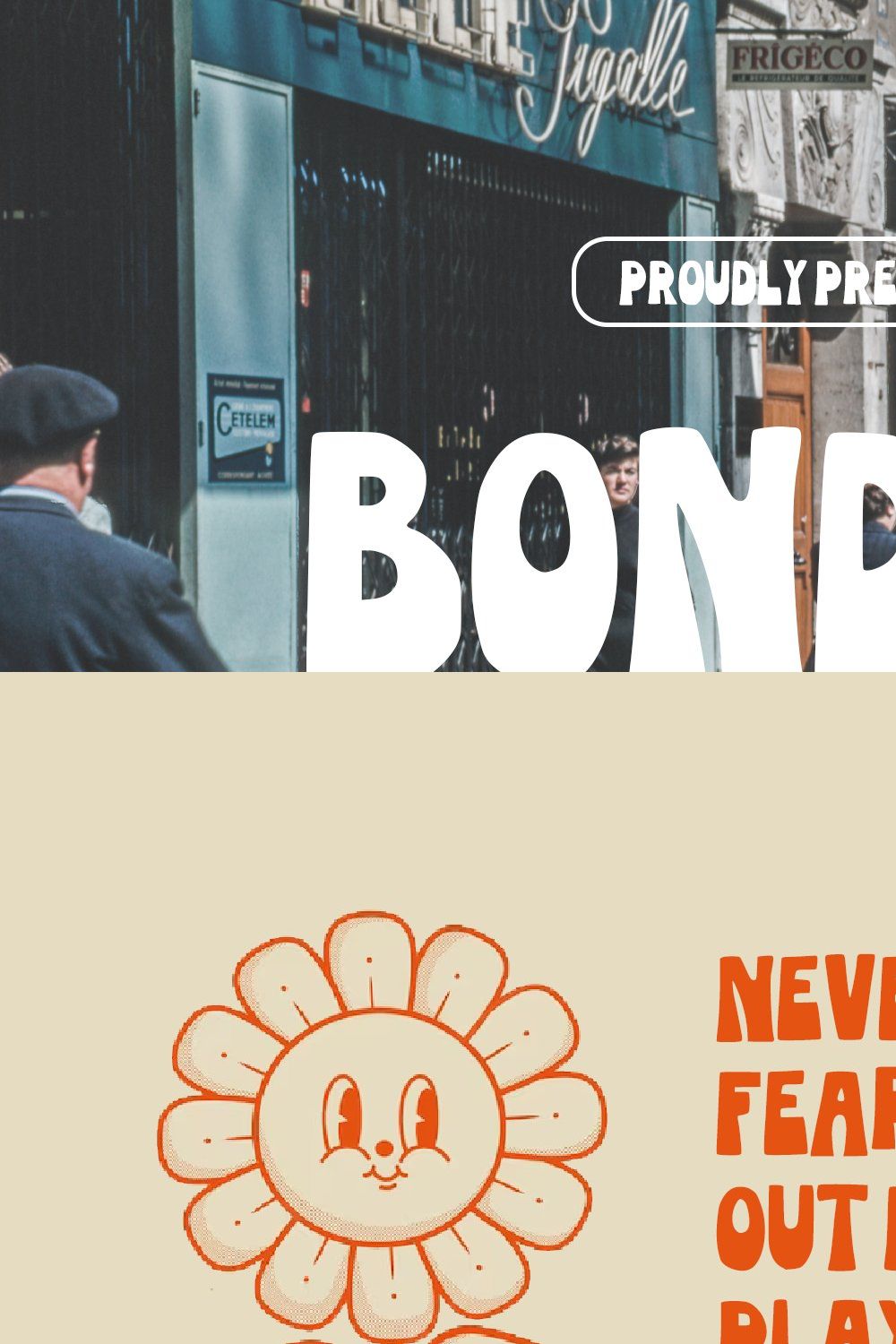 Bondan Display Font pinterest preview image.