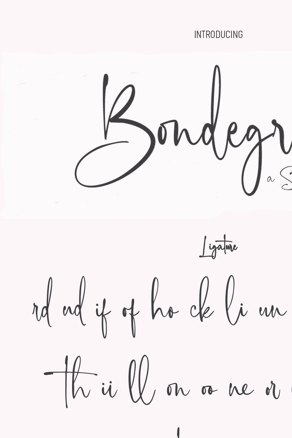 Bondegrass Script Font pinterest preview image.