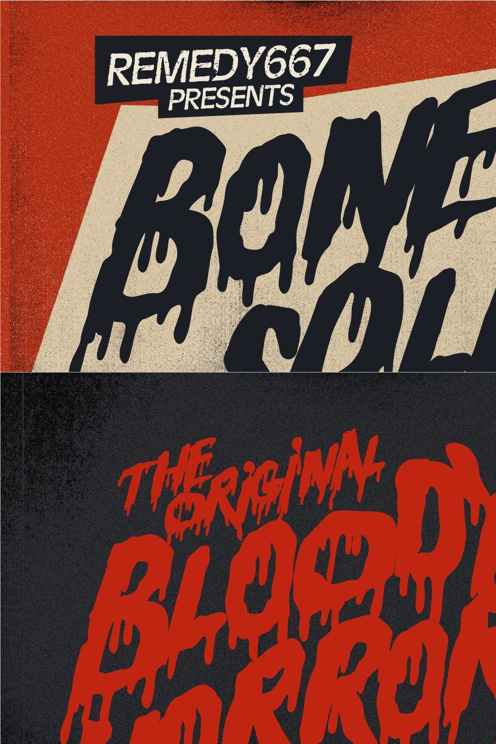 Bone Splitter - Horror Font pinterest preview image.