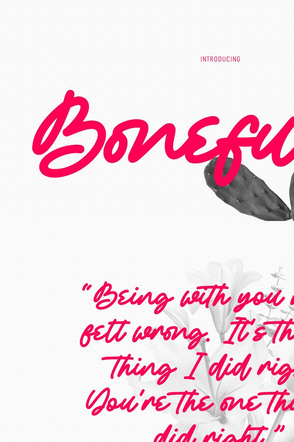 Bonefurys Handwritten Script Font pinterest preview image.