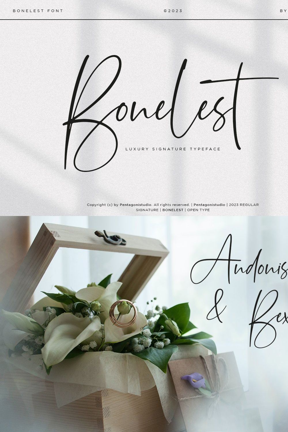 Bonelest | Stylish Ligature pinterest preview image.