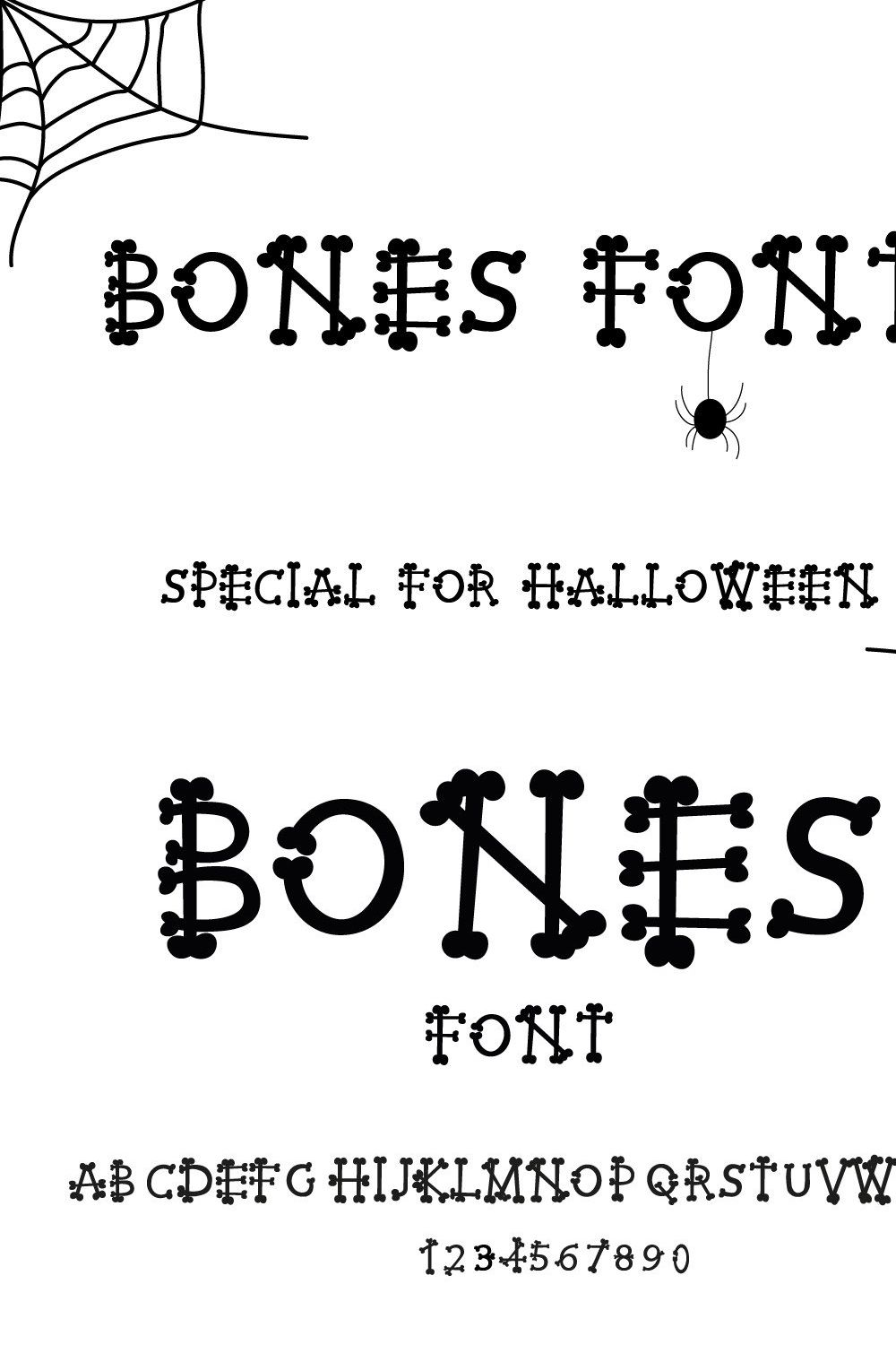 BONES HALLOWEEN  FONT pinterest preview image.